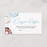 Blue Doughnuts and Diapers Baby Shower Diaper Raff