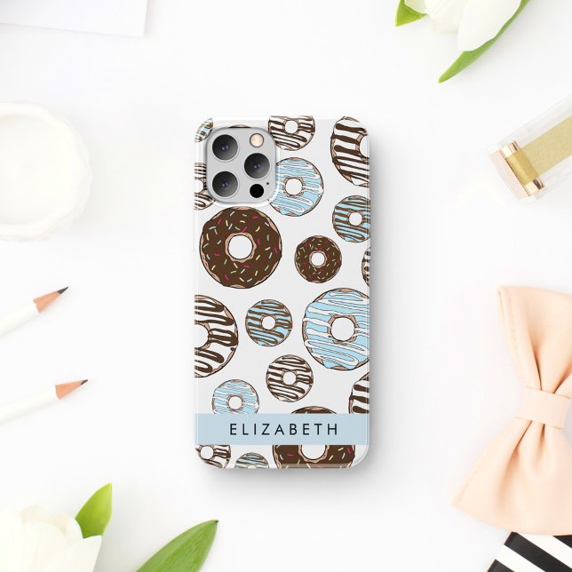 Blue Doughnuts, Brown Doughnuts, Sprinkles, Your N iPhone 16 Case (Creator Uploaded)