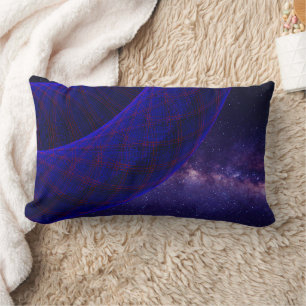 Blue Doughnuts In Outer Space Throw Pillow