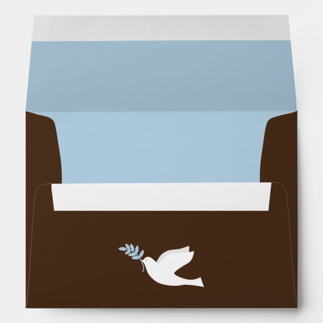 Blue Dove Baby Baptism Envelopes (Back (Bottom))