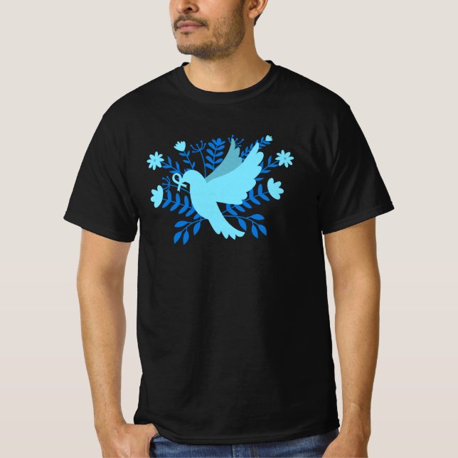 Blue Dove of Peace T-Shirt (Front)