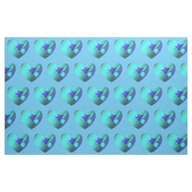 Blue Dove of the Sky Heart Fabric (Fat Quarter)
