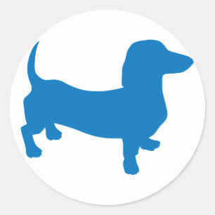 Blue Doxie, Dachshund Classic Round Sticker
