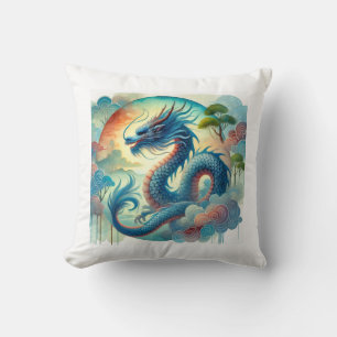 Blue Dragon 111024AREF141 - Watercolor Cushion