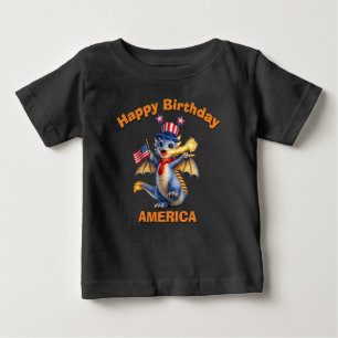 Blue Dragon (6f) Patriotic Kid T-Shirt