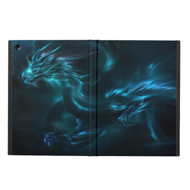 blue dragon abstract cover for iPad air (Outside)