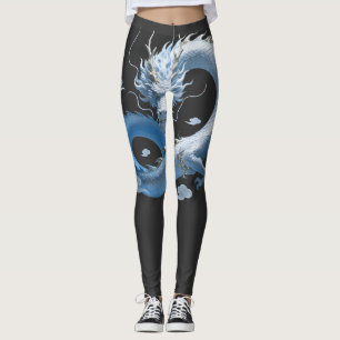 Blue Dragon Art   Mythical Fantasy Aesthetic   Ori Leggings