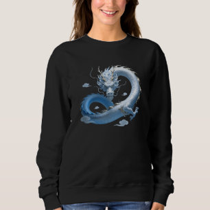Blue Dragon Art Mythical Fantasy Aesthetic Ori Sweatshirt