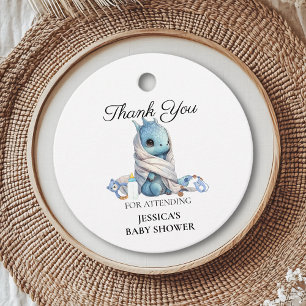 Blue Dragon Baby Shower Thank you Favour Tags