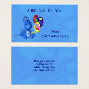 Blue Dragon Balloons Personalised Gift Card Tag