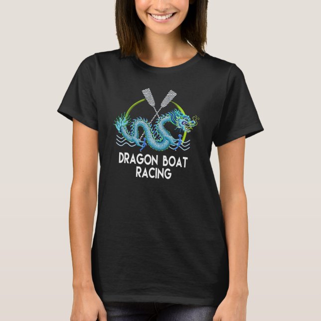 Blue Dragon Boat Racing T-Shirt (Front)