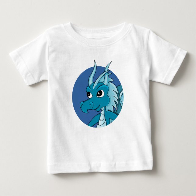 Blue dragon cartoon baby T-Shirt (Front)