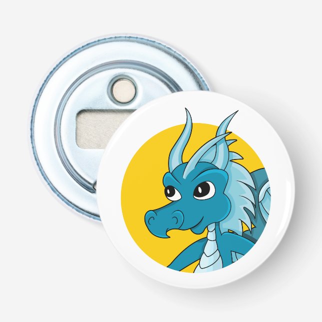Blue dragon cartoon bottle opener (Front)