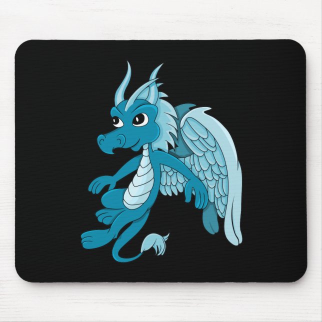Blue Dragon Cartoon Mouse Pad (Front)