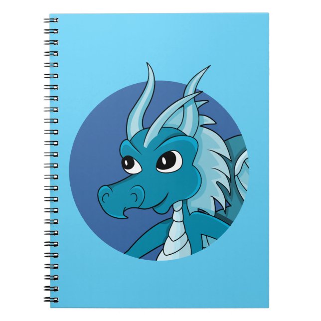 Blue dragon cartoon  notebook (Front)