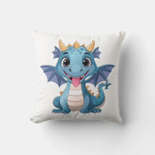 blue dragon cushion