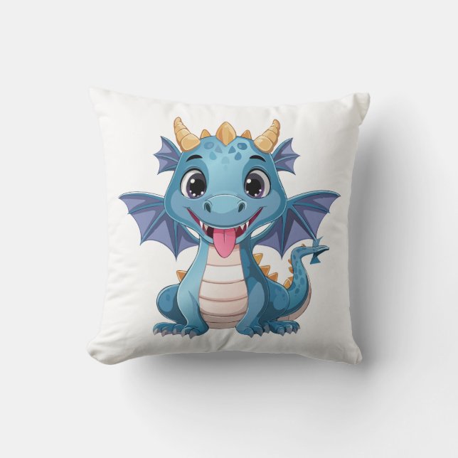 blue dragon cushion (Front)