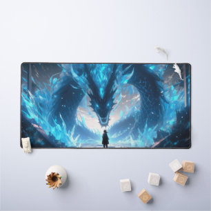 blue dragon desk mat
