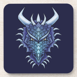 Blue Dragon Head Fantasy Coaster