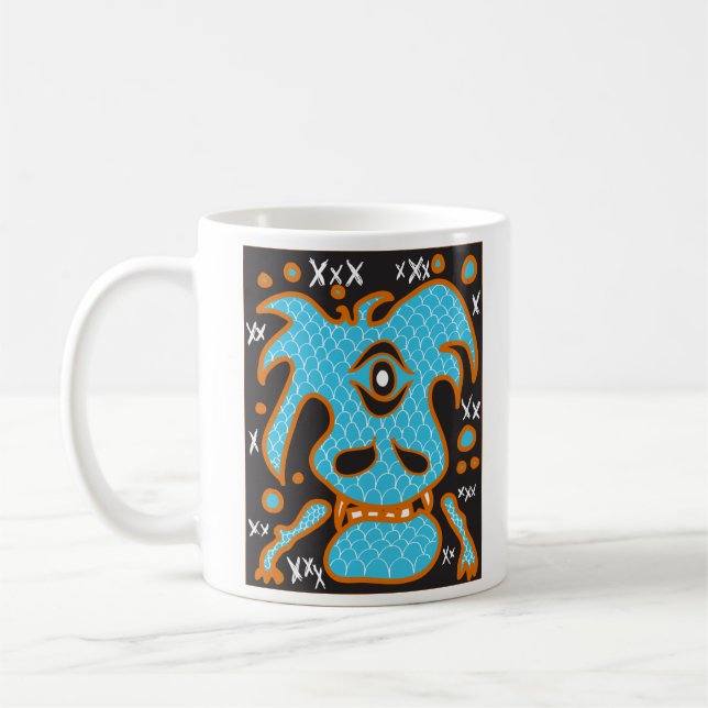 Blue dragon monster mug (Left)