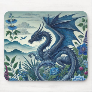 Blue Dragon Mouse Pad Fantasy-Inspired Desk