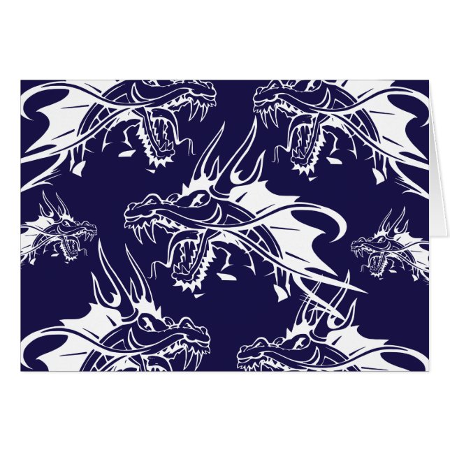Blue Dragon Mythical Creature Fantasy Design (Front Horizontal)