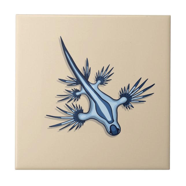Blue Dragon Nudibranch Tile (Front)