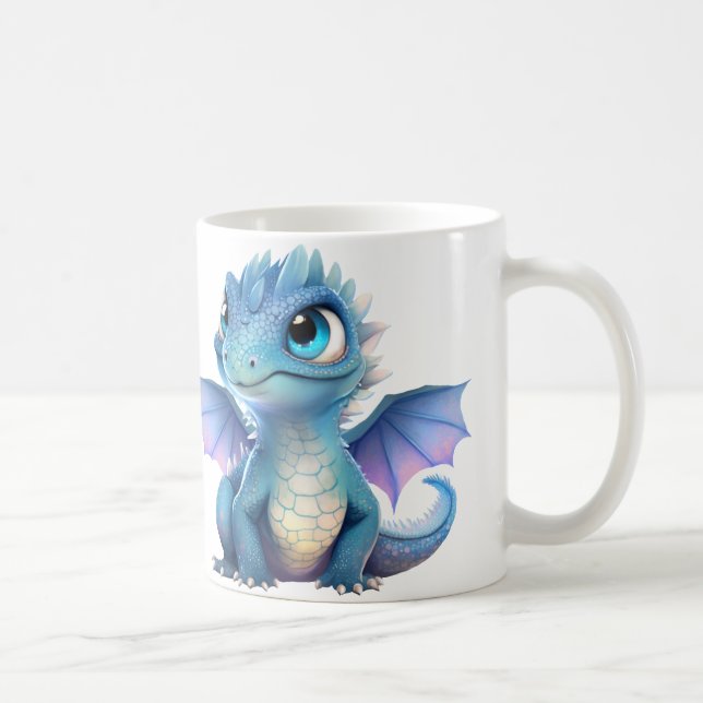 Blue Dragon Purple Dragon Coffee Mug (Right)