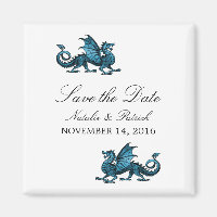Blue Dragon Save the Date Magnet