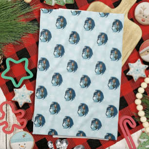 Blue Dragon Sorceress Snowflakes Tea Towel