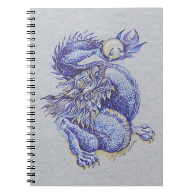 Blue Dragon Spiral Notebook (Front)