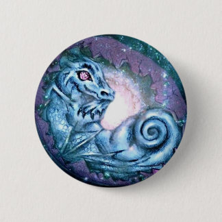 Blue Dragon Star 6 Cm Round Badge
