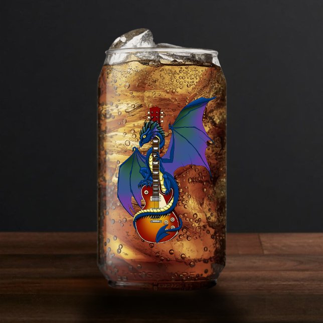 Blue Dragon Sunburst Guitar Music Can Glass (Creator Uploaded)