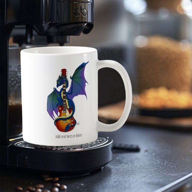 Blue Dragon Sunburst Guitar Music Coffee Mug (Creator Uploaded)