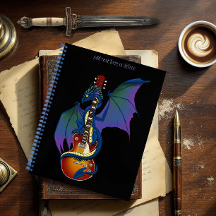 Blue Dragon Sunburst Guitar Music Notebook