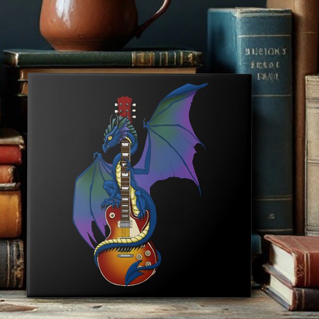 Blue Dragon Sunburst Guitar Music Tile (Creator Uploaded)
