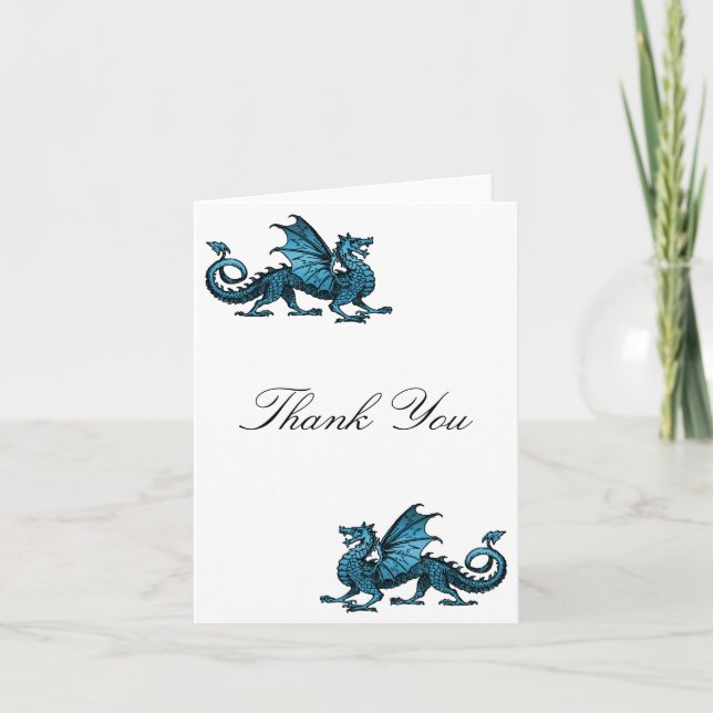 Blue Dragon Thank You Card (Front)