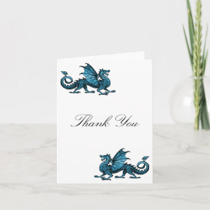 Blue Dragon Thank You Card