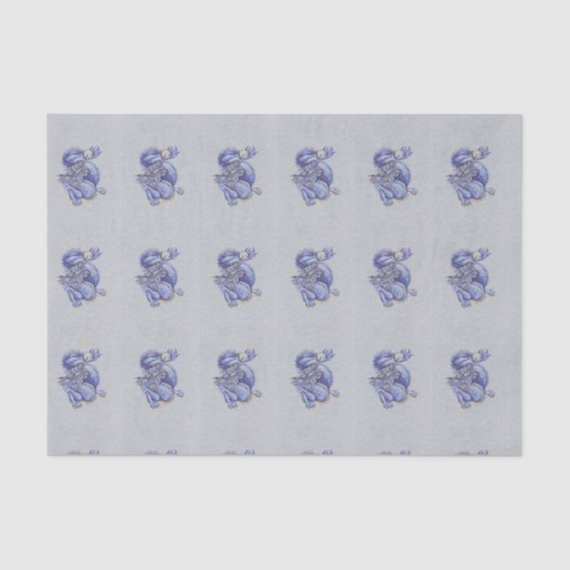 Blue Dragon Tissue Paper (Front)
