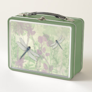 Blue Dragonflies Metal Lunch Box