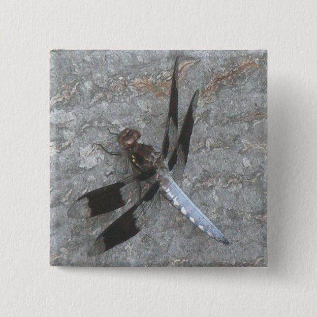 Blue Dragonfly Button (Front)