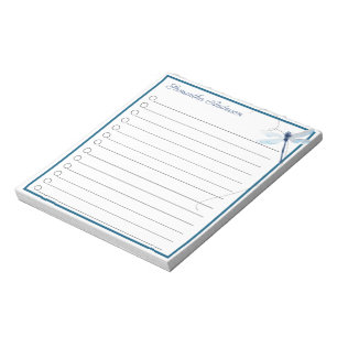 Blue Dragonfly in Flight Personalised Name Notepad