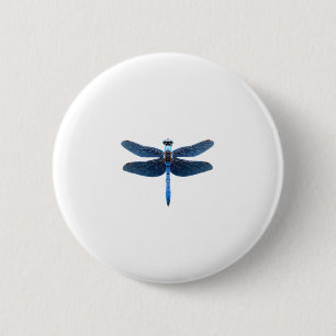 Blue Dragonfly - Insect Wildlife Animal Lover Ento 6 Cm Round Badge