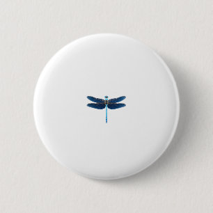 Blue Dragonfly - Insect Wildlife Animal Lover Ento 6 Cm Round Badge