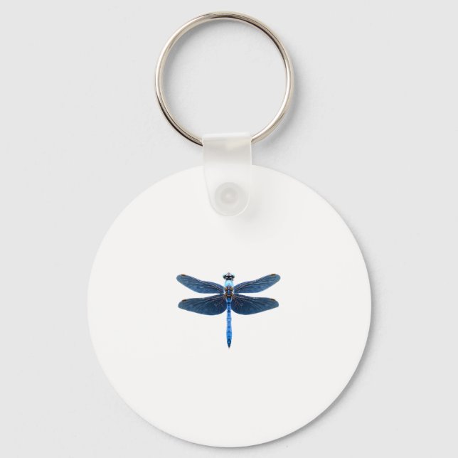 Blue Dragonfly - Insect Wildlife Animal Lover Ento Key Ring (Front)