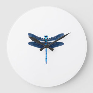 Blue Dragonfly - Insect Wildlife Animal Lover Ento Large Clock