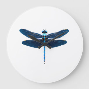 Blue Dragonfly - Insect Wildlife Animal Lover Ento Large Clock