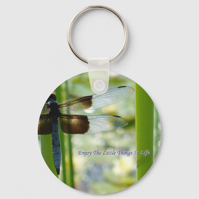 Blue Dragonfly Keychain (Front)