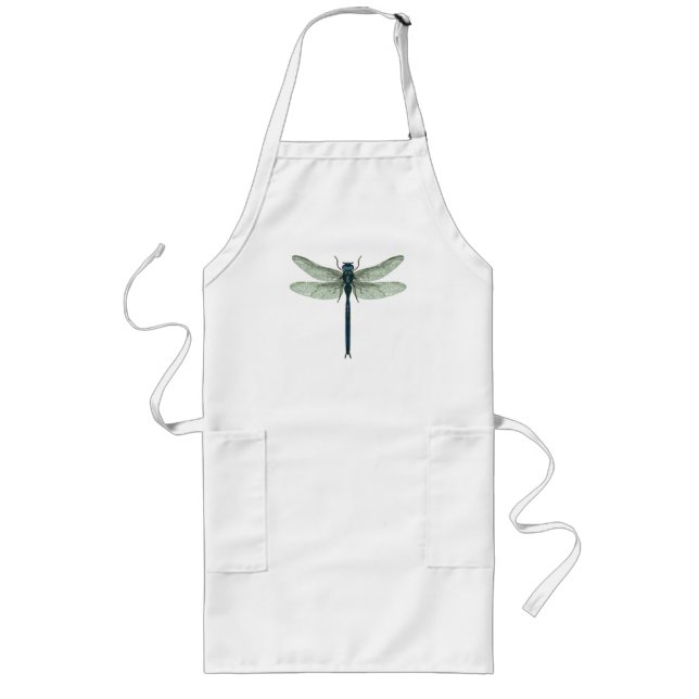 Blue Dragonfly Long Apron (Front)