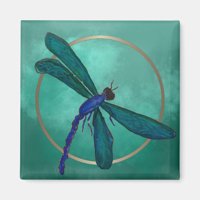 Blue Dragonfly Magnet (Front)